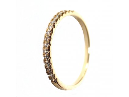 Zlatý zirkonový prsten 1670