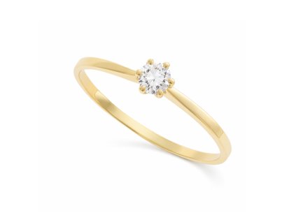 Prsten zlute zlato s kamenem