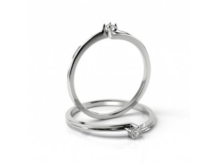 Zlatý zásnubní prsten s diamantem 05.1855