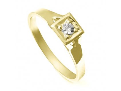 Zlatý zásnubní prsten se zirkonem ZZ10.223020123