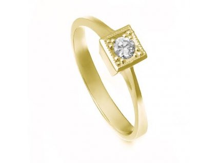 Zlatý zásnubní prsten s diamantem 223023071DI