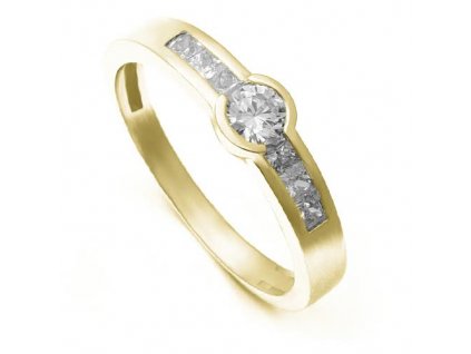 Zlatý zásnubní prsten se zirkony ZZ10.224020199