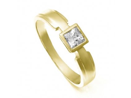 Zlatý prsten s hranatým zirkonem ZZ10.226021860