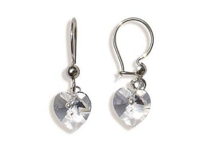 Stříbrné náušnice s krystaly Swarovski 10020002