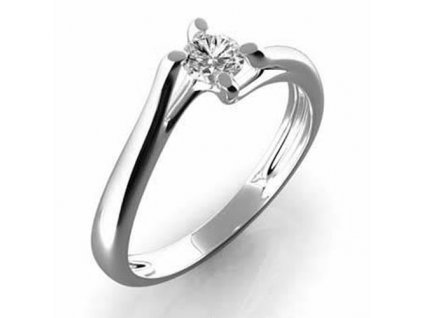 Prsten z bílého zlata s diamantem Gems Edita 990.386-0395