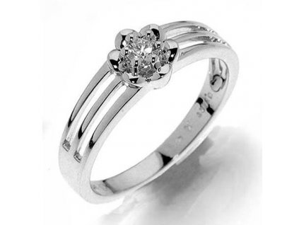 Luxusní prsten z bílého zlata s diamantem Oxana 990.386-1198