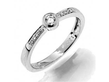 Elegantní prsten z bílého zlata s diamanty Gems Ida 990.386-1257