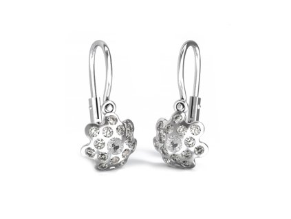 Nausnice z bileho zlata se zirkony