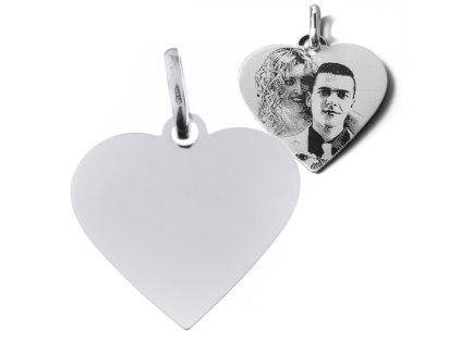 Stribrne srdicko pro prenos fotografie