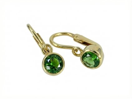 Detske nausnice zlute zlato s vltaviny