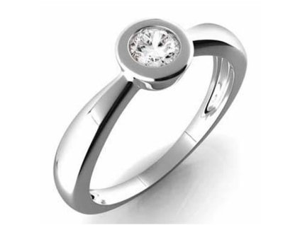Prsten z bílého zlata s diamantem Věra 990.386-0178