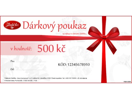 Dárkový poukaz v ceně 500Kč DP00500