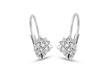 Detske zlate nausnice z bileho zlata