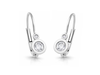 Nausnice z bileho zlata se zirkony