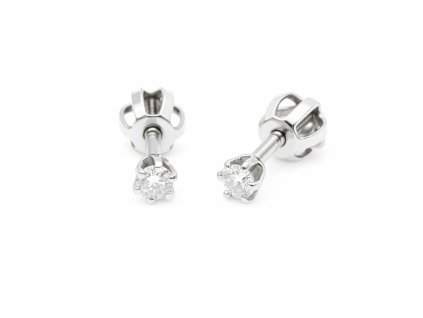 Nausnice z bíleho zlata s diamanty