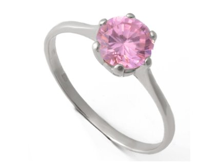 TEST Zlatý prsten s růžovým kamenem 030.00029