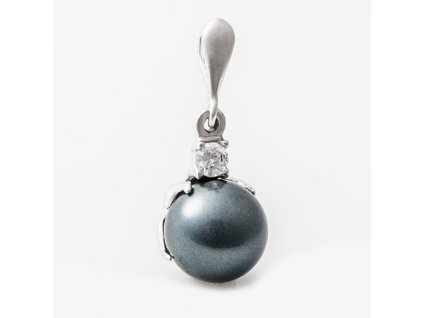 Stříbrný přívěsek s tmavou perlou v chapadlech tahiti 201.00002