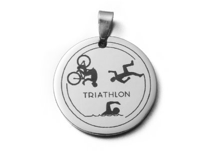 Ocelový přívěsek triathlon ZZ30.09.triathlon