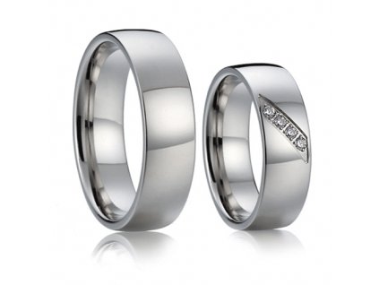 Ocelové snubní prsteny Tristan a Isolda 017