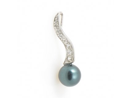 Stříbrný přívěsek perla antracitové barvy 201.00036