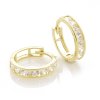 Zlaté náušnice kruhy se zirkony 010.00048