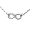 Stříbrný náhrdelník nekonečno se zirkony 010.00024