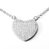 Stříbrný náhrdelník se zirkonovým srdcem 010.00057