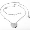 Stříbrný náhrdelník se zirkonovým srdcem 010.00057
