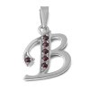 Stříbrný přívěsek s granáty písmeno B 970.00022