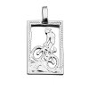 Stříbrný přívěsek destička cyklista 000.00047