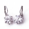 Stříbrné náušnice s velkými zirkony v krapnách 010.00056
