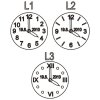Křtící hodiny ze žlutého zlata s červeným kamínkem 15mm ZZ15.P10KR