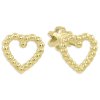 Zlaté náušnice srdíčka z kuliček 000.00045