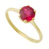 Zlatý prsten s červeným kamenem 050.00005