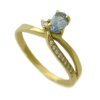 Zlatý prsten s akvamarínem 01.378