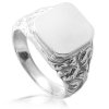 Stříbrný pánský prsten pečetní s ozdobnou šínou 000.00026