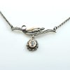 Stříbrný náhrdelník s akvamarínem - portugalský šperk CM 9593
