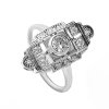 Stříbrný filigránový prsten se zirkony 010.00256