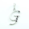 Stříbrný přívěsek s granáty písmeno G 970.00008