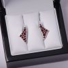 Stříbrné náušnice s českými granáty 970.00003