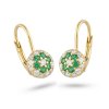 Zlate detska nausnice se zelenými kamínky