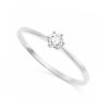 Prsten z bilého zlata se zirkonem