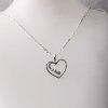 Stříbrný přívěsek srdce se zirkony 010.00114
