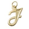Zlatý přívěsek písmeno J