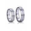 Stříbrné snubní prsteny Živago a Lara s briliantem 033