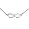 Stříbrný náhrdelník nekonečno s holubičkami RKPLLK1178