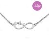 Stříbrný náhrdelník nekonečno s holubičkami RKPLLK1178