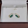 Zlaté náušnice s chryzoprasem 880.00001