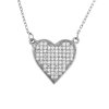 Stříbrný náhrdelník srdce s kamínky AGS234