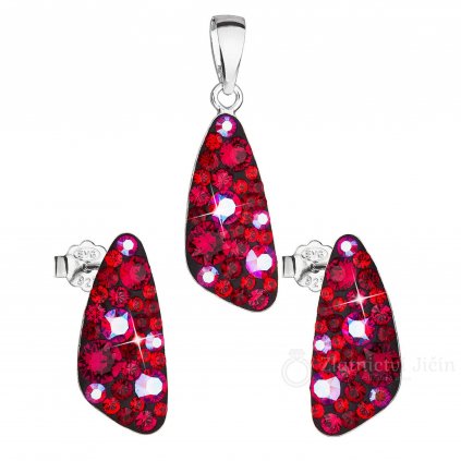 Stříbrná souprava se SWAROVSKI krystaly